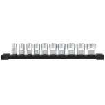 MILWAUKEE 3/8 CHROME STANDARD SOCKET SET - 10 PC METRIC